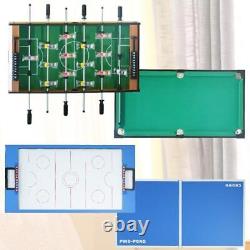 4-in-1 32 Combination Game Table for Foosball, Air Hockey, Billiards and