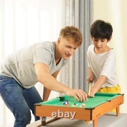 4-in-1 32 Combination Game Table for Foosball, Air Hockey, Billiards and