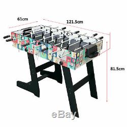 4-in-1 Game Table with Pool Billiard Slide Hockey Foosball and Table Tennis