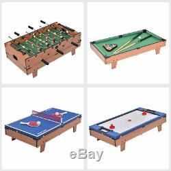 4 in 1 Multi Game Swivel Table Set Billiards/Pool, Foosball, Air Hockey, Tennis