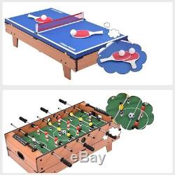 4 in 1 Multi Game Swivel Table Set Billiards/Pool, Foosball, Air Hockey, Tennis