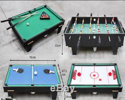 4 in 1 Multi Game Table Pool / Air Hockey / Table Tennis / Table Soccer