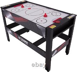 4-in-1 Rotating Swivel Multigame Table Air Hockey, Billiards, Table Tennis