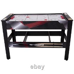 4-in-1 Rotating Swivel Multigame Table Air Hockey Billiards Table Tennis