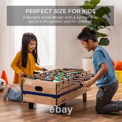 4-in-1Game Table, Arcade Set with Pool Billiards Air Hockey Foosball Table Tennis