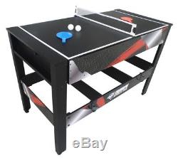 4 in1 Flip Game Table Air Powered Hockey & Pool Table Tennis Family Fun Gameroom