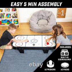 40 Inch Table Top Air Hockey Game for Kids AC Outlet Powered Motor