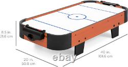 40In Portable Tabletop Air Hockey Arcade Table for Game Room With 100V Motor, Elec