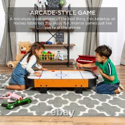 40in Portable Tabletop Air Hockey Arcade Table for Game Room with 100V Motor, E