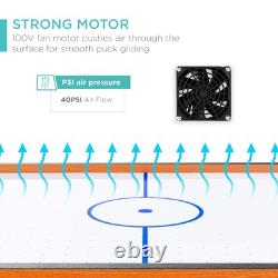 40in Portable Tabletop Air Hockey Arcade Table for Game Room with 100V Motor, E