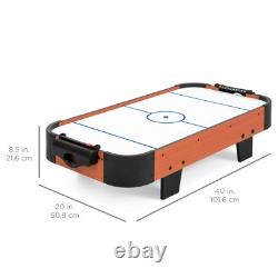 40in Portable Tabletop Air Hockey Arcade Table for Game Room with 100V Motor, E
