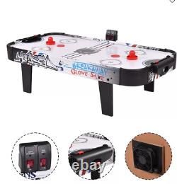 42''Air Powered Hockey Table Game Room Indoor Sport Electronic Scoring 2 Pushers