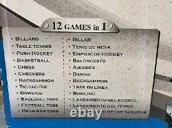 48 12 In 1 Combo Game Table, Air Hockey, Billiard Game Foosball, Basketball New