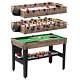 48 3-In-1 Combo Air Powered Hockey Game Table, Black