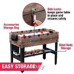 48 3-In-1 Combo Air Powered Hockey Game Table, Black