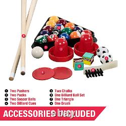 48 3-In-1 Combo Game, Pool Table, Air Hockey, Foosball Table, by