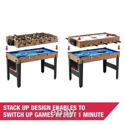 48 3 In 1 Combo Game Table, Pool, Hockey, Foosball, Accessories Included