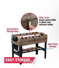 48 3-In-1 Multi Game, Pool Table, Air Hockey, Foosball Table, by