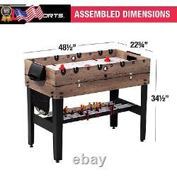 48 3-in-1 Combo Game Pool Table Air Hockey Foosball Table by MD Sports