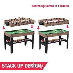 48 3-in-1 Combo Game, Pool Table, Air Hockey, Foosball Table, by MD Sports