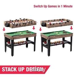 48 3-in-1 Combo Game, Pool Table, Air Hockey, Foosball Table, by MD Sports