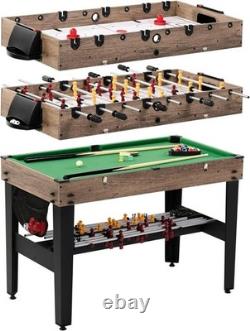 48 3-in-1 Multi Game Pool Table Air Hockey Foosball Table by MD Sports