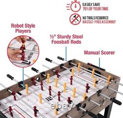 48 3-in-1 Multi Game Pool Table Air Hockey Foosball Table by MD Sports