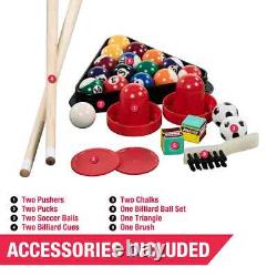 48 3-in-1 Multi Game, Pool Table, Air Hockey, Foosball Table, by MD Sports SALE