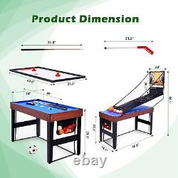 48 9-in-1 Multi Game Table Comb Arcade Set Pool Air Hockey Soccer Ping Pong Kid