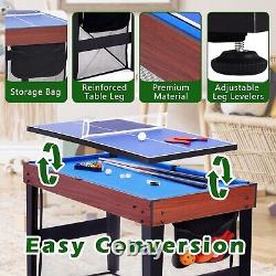 48 9-in-1 Multi Game Table Comb Arcade Set Pool Air Hockey Soccer Ping Pong Kid