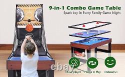 48 9-in-1 Multi Game Table Comb Arcade Set Pool Air Hockey Soccer Ping Pong Kid