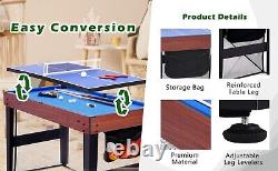 48 9-in-1 Multi Game Table Comb Arcade Set Pool Air Hockey Soccer Ping Pong Kid