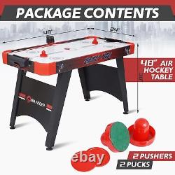 48 Air Hockey Table, Mid-Size Arcade-Style Hockey Game Table, Includes 2 Pucks