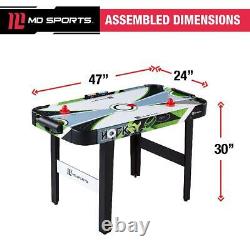 48 Air Powered Hockey Game Table LED Electronic Scorer Black & Green