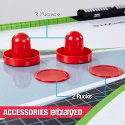 48 Air Powered Hockey Game Table LED Electronic Scorer Black & Green