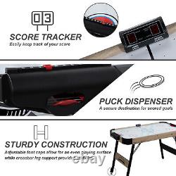 48 Air Powered Hockey Table Foldable Electronic Scorer Indoor Game Room 2 Pucks