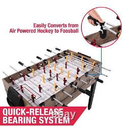 48 Combo Air Powered Hockey Foosball and Billiard Game Table Kids Adults