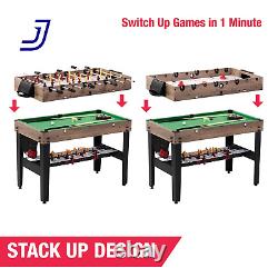 48 Combo Air Powered Hockey Game Table Black FREE SHIPPING USA