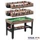 48 Inch 3 in 1 Pool Air Hockey Foosball Game Table Combo With Accessories New