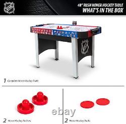 48 Mid-Size Indoor Hover Hockey Game Table Air-Powered Play with LED Scoring