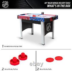 48 Mid-Size NHL Rush Indoor Hover Hockey Game Table Easy Setup, Air-Powered