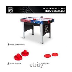 48 Mid-Size NHL Rush Indoor Hover Hockey Game Table Easy Setup, Air-Powered