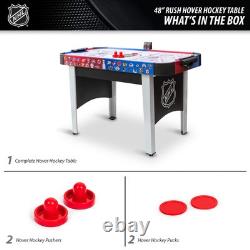 48 Mid-Size NHL Rush Indoor Hover Hockey Game Table Easy Setup, Air-Powered