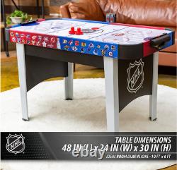 48 Mid-Size Rush Indoor Hover Hockey Game Table Easy Setup, Air-Powered Play