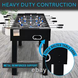 48In Competition Sized Foosball Table, Soccer for Home, Arcade Game Room, 2 Ball