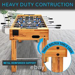 48In Competition Sized Foosball Table, Soccer for Home, Arcade Game Room, With 2 B