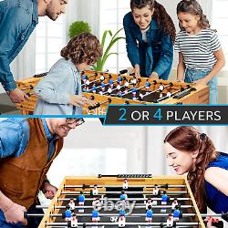 48In Competition Sized Foosball Table, Soccer for Home, Arcade Game Room, With 2 B