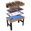 48in Folding Portable Combination Game Table Set With Ping Pong, Air Hockey, Po