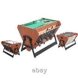 4FT 3 in 1 Multi-game Table Billiard Table/Soccer Table /Air Hockey Table For Sa