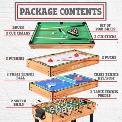 4In1 Multi Game Table, 48 Sports Arcade with Accessories, Ping Pong, Air Hockey